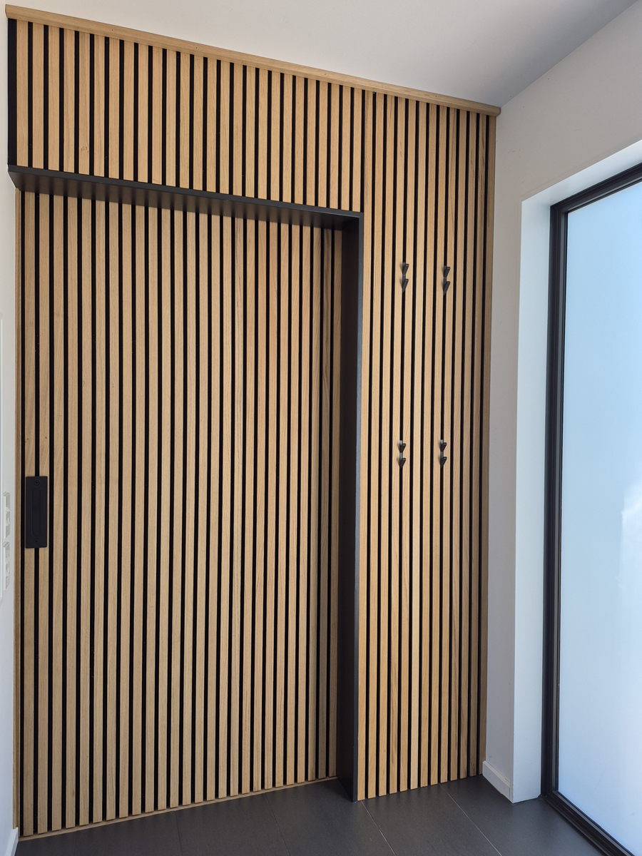 Acoustic Clad Accessible Sliding Door - detail view