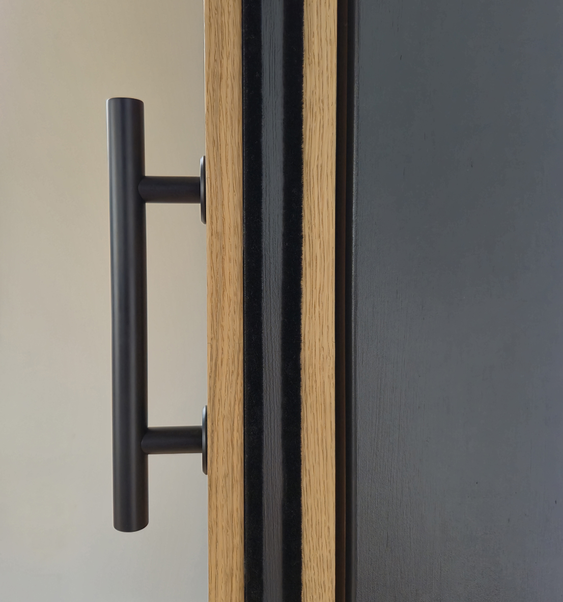 Acoustic Clad Accessible Sliding Door - detail view