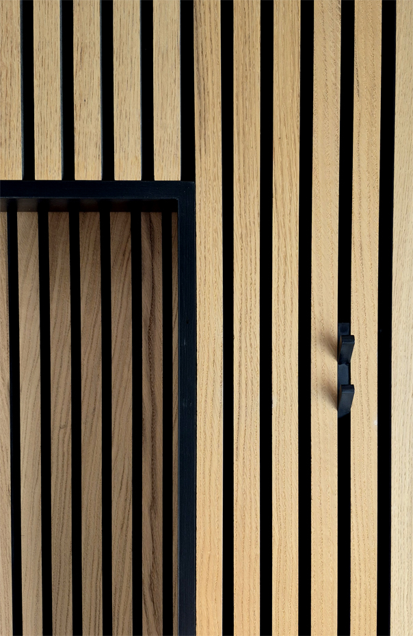 Acoustic Clad Accessible Sliding Door - detail view
